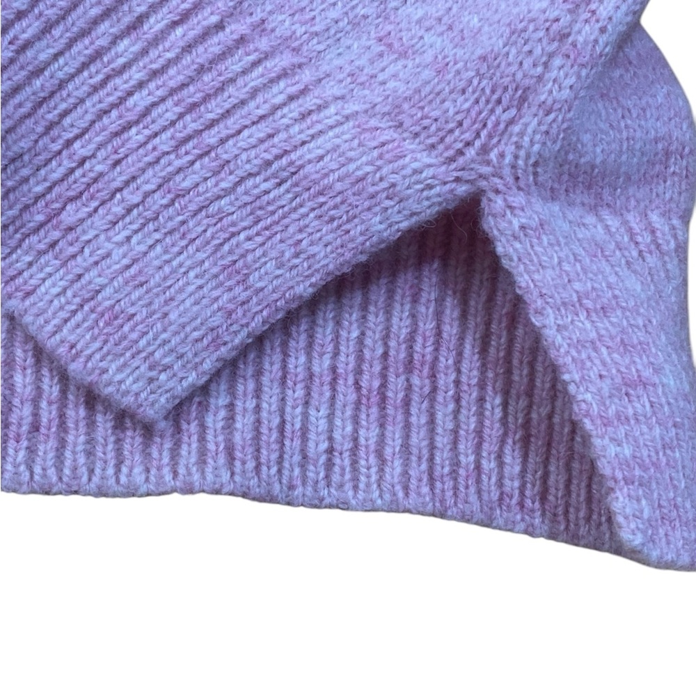 Clements Ribeiro Pink Crew Neck Sweater with Zigzag Pattern - Picture 3 of 7
